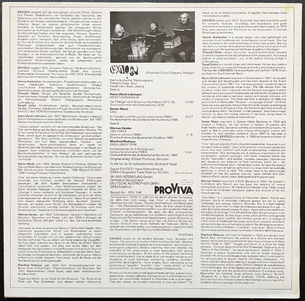 ExVoCo - Lehmann / Mack / Heider / Niehaus LP - Image 2
