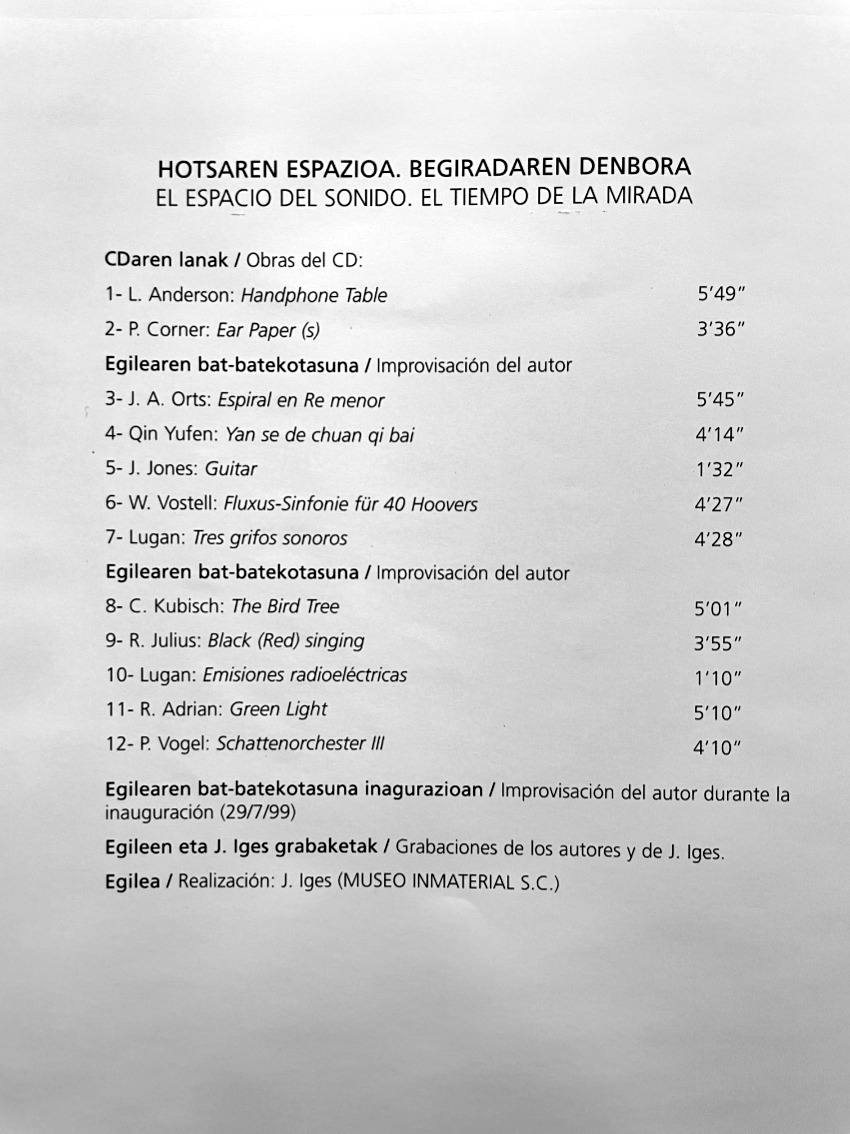 El Hotsaren Espazioa. Begiradaren Denbora - Book + CD - Image 7