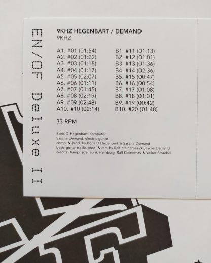 Christina Kubisch / Boris D. Hegenbart - 9khz / Lichtbilder I-V/2001 LP Art Multiple (signed) - Image 6