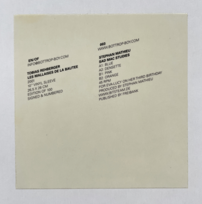 Tobias Rehberger / Stephan Mathieu LP Art Multiple - Image 2
