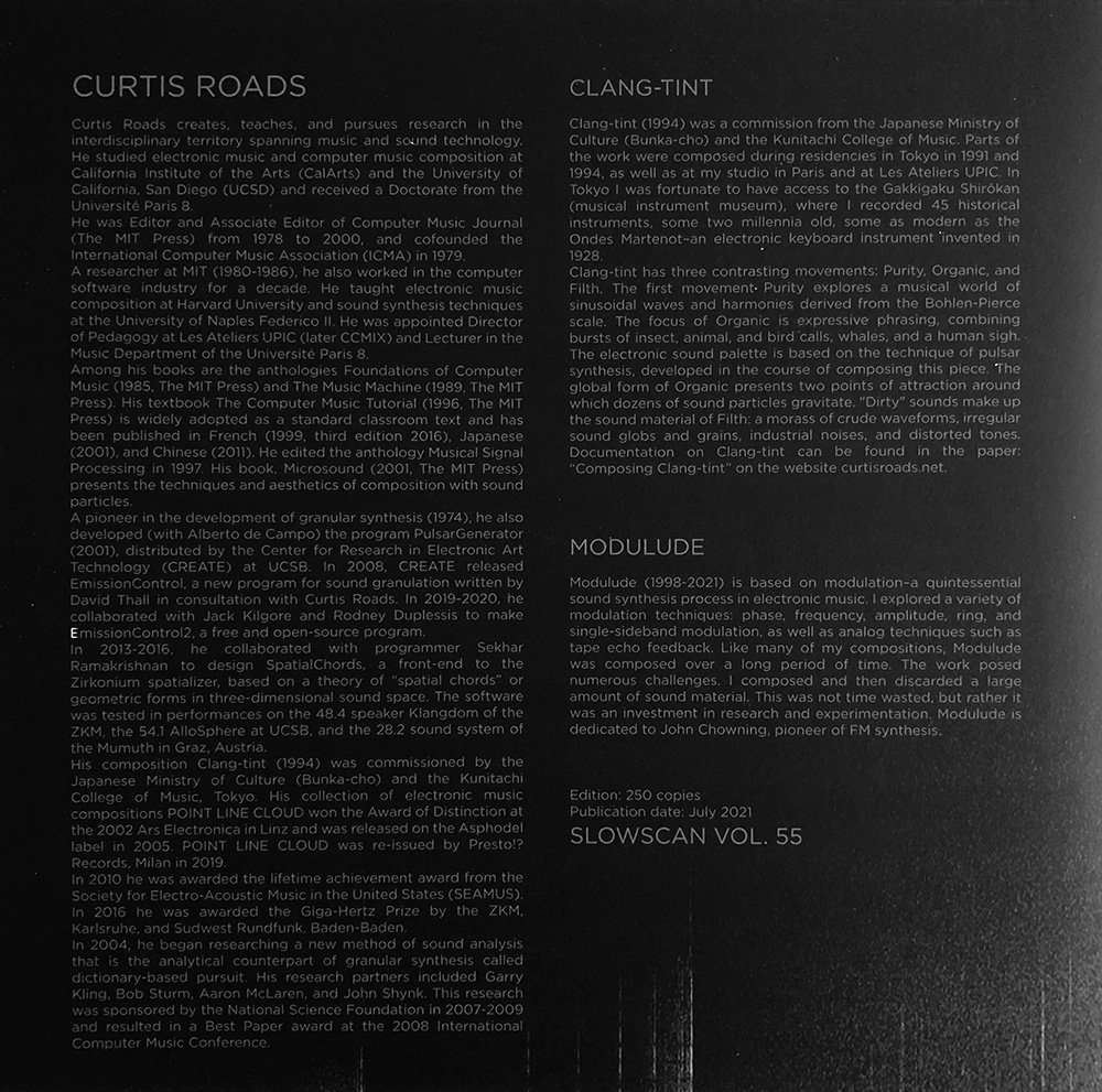 Curtis Roads – Clang-Tint Modulude LP - Image 2